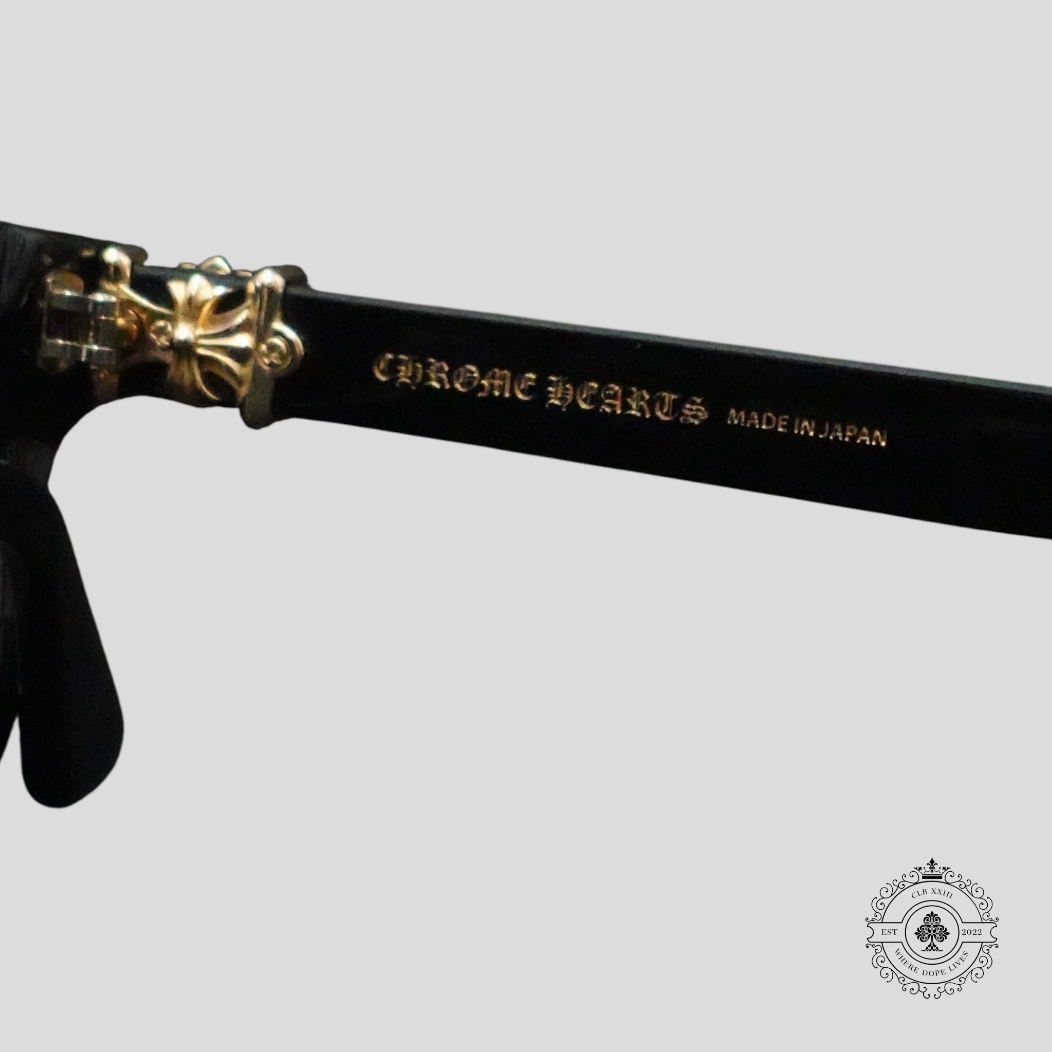 Chrome Hearts Vagilante Sunglasses in Black/Gold